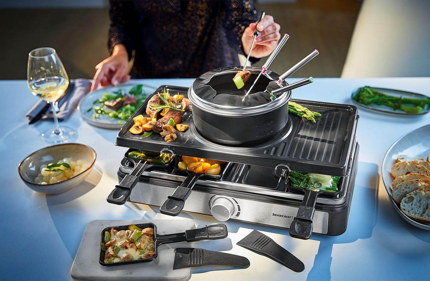 SwitchOn Kombinovaný gril na fondue a raclette PD-8920KL ořez
